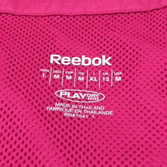 Reebok Pink Play Dry Windbreaker Size Medium - Picture 12 of 12